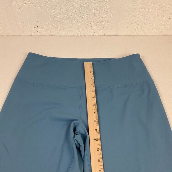 Zella Cropped Capri Leggings Solid Blue Stretchy Mid Rise Gym Yoga Workout XL * - Picture 5 of 11